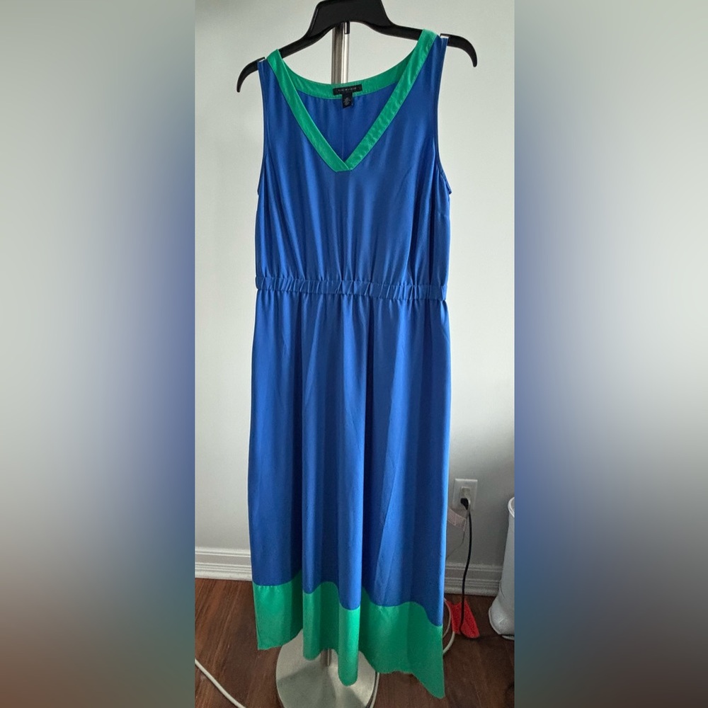 NWOT Vintage Tommy Hilfiger Blue Green Maxi Dress